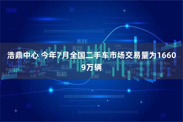 浩鼎中心 今年7月全国二手车市场交易量为16609万辆